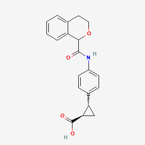 (1R,2R)-2-[4-(3,4-dihydro-1H-isochromene-1-carbonylamino)phenyl]cyclopropane-1-carboxylic acid