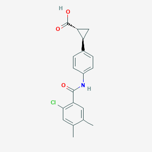 (1R,2R)-2-[4-[(2-chloro-4,5-dimethylbenzoyl)amino]phenyl]cyclopropane-1-carboxylic acid