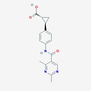 (1R,2R)-2-[4-[(2,4-dimethylpyrimidine-5-carbonyl)amino]phenyl]cyclopropane-1-carboxylic acid