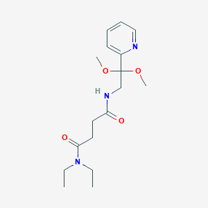 N-(2,2-dimethoxy-2-pyridin-2-ylethyl)-N',N'-diethylbutanediamide