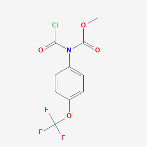 molecular formula C10H7ClF3NO4 B071142 N-碳酰氯酰甲基-N-[4-(三氟甲氧基)苯基]氨基甲酸甲酯 CAS No. 173903-15-6
