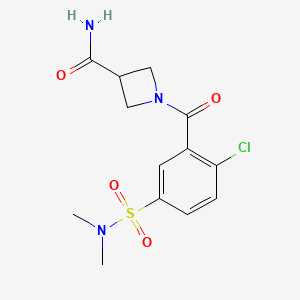 1-[2-Chloro-5-(dimethylsulfamoyl)benzoyl]azetidine-3-carboxamide