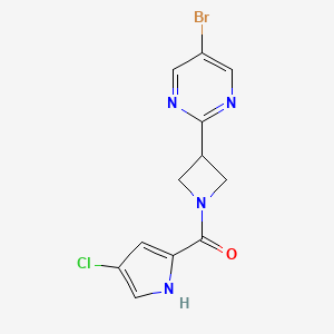 [3-(5-bromopyrimidin-2-yl)azetidin-1-yl]-(4-chloro-1H-pyrrol-2-yl)methanone