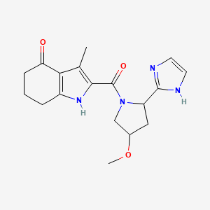 2-[2-(1H-imidazol-2-yl)-4-methoxypyrrolidine-1-carbonyl]-3-methyl-1,5,6,7-tetrahydroindol-4-one