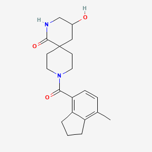 4-hydroxy-9-(7-methyl-2,3-dihydro-1H-indene-4-carbonyl)-2,9-diazaspiro[5.5]undecan-1-one