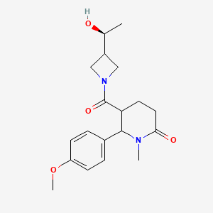 5-[3-[(1S)-1-hydroxyethyl]azetidine-1-carbonyl]-6-(4-methoxyphenyl)-1-methylpiperidin-2-one