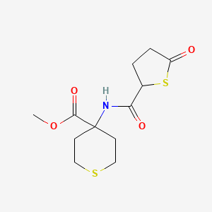 Methyl 4-[(5-oxothiolane-2-carbonyl)amino]thiane-4-carboxylate