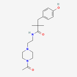 N-[2-(4-acetylpiperazin-1-yl)ethyl]-3-(4-hydroxyphenyl)-2,2-dimethylpropanamide