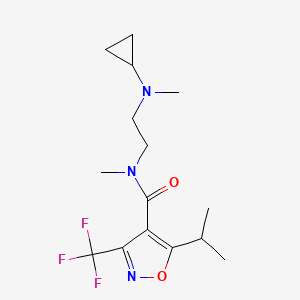 N-[2-[cyclopropyl(methyl)amino]ethyl]-N-methyl-5-propan-2-yl-3-(trifluoromethyl)-1,2-oxazole-4-carboxamide