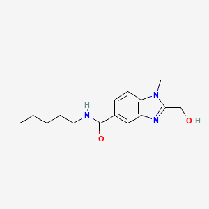 2-(hydroxymethyl)-1-methyl-N-(4-methylpentyl)benzimidazole-5-carboxamide