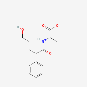 tert-butyl (2S)-2-[(5-hydroxy-2-phenylpentanoyl)amino]propanoate