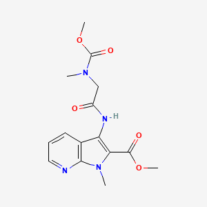 Methyl 3-[[2-[methoxycarbonyl(methyl)amino]acetyl]amino]-1-methylpyrrolo[2,3-b]pyridine-2-carboxylate