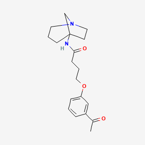 4-(3-acetylphenoxy)-N-(1-azabicyclo[3.2.1]octan-5-yl)butanamide