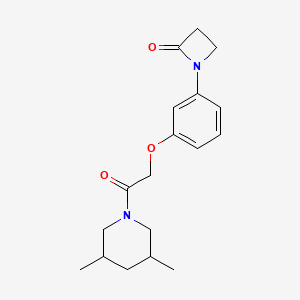 1-{3-[2-(3,5-Dimethylpiperidin-1-yl)-2-oxoethoxy]phenyl}azetidin-2-one