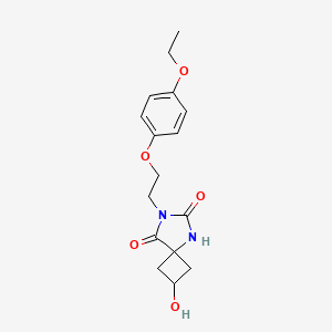 7-[2-(4-Ethoxyphenoxy)ethyl]-2-hydroxy-5,7-diazaspiro[3.4]octane-6,8-dione