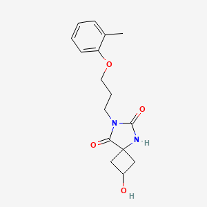 2-Hydroxy-7-[3-(2-methylphenoxy)propyl]-5,7-diazaspiro[3.4]octane-6,8-dione