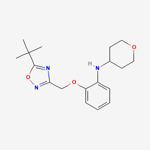 N-[2-[(5-tert-butyl-1,2,4-oxadiazol-3-yl)methoxy]phenyl]oxan-4-amine