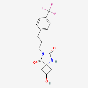 2-Hydroxy-7-[3-[4-(trifluoromethyl)phenyl]propyl]-5,7-diazaspiro[3.4]octane-6,8-dione