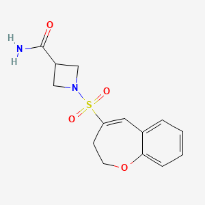 1-(2,3-Dihydro-1-benzoxepin-4-ylsulfonyl)azetidine-3-carboxamide