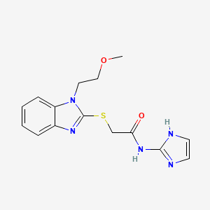 N-(1H-imidazol-2-yl)-2-[1-(2-methoxyethyl)benzimidazol-2-yl]sulfanylacetamide