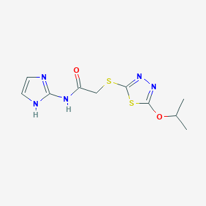 N-(1H-imidazol-2-yl)-2-[(5-propan-2-yloxy-1,3,4-thiadiazol-2-yl)sulfanyl]acetamide