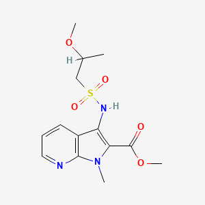 Methyl 3-(2-methoxypropylsulfonylamino)-1-methylpyrrolo[2,3-b]pyridine-2-carboxylate