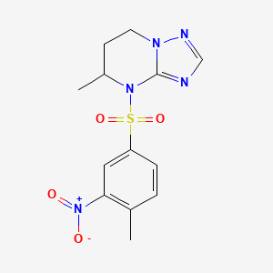 5-methyl-4-(4-methyl-3-nitrophenyl)sulfonyl-6,7-dihydro-5H-[1,2,4]triazolo[1,5-a]pyrimidine