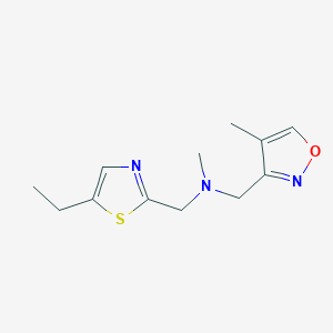 N-[(5-ethyl-1,3-thiazol-2-yl)methyl]-N-methyl-1-(4-methyl-1,2-oxazol-3-yl)methanamine