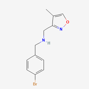 1-(4-bromophenyl)-N-[(4-methyl-1,2-oxazol-3-yl)methyl]methanamine