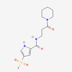 5-{[3-Oxo-3-(piperidin-1-yl)propyl]carbamoyl}-1h-pyrrole-3-sulfonyl fluoride