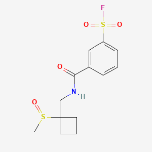 3-[(1-Methylsulfinylcyclobutyl)methylcarbamoyl]benzenesulfonyl fluoride