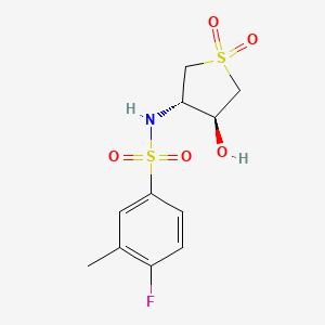 4-fluoro-N-[(3S,4S)-4-hydroxy-1,1-dioxothiolan-3-yl]-3-methylbenzenesulfonamide