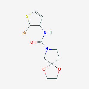 N-(2-bromothiophen-3-yl)-1,4-dioxa-7-azaspiro[4.4]nonane-7-carboxamide