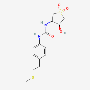 1-[(3S,4S)-4-hydroxy-1,1-dioxothiolan-3-yl]-3-[4-(2-methylsulfanylethyl)phenyl]urea