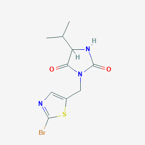 3-[(2-Bromo-1,3-thiazol-5-yl)methyl]-5-propan-2-ylimidazolidine-2,4-dione