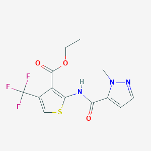 Ethyl 2-[(2-methylpyrazole-3-carbonyl)amino]-4-(trifluoromethyl)thiophene-3-carboxylate