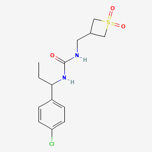 1-[1-(4-Chlorophenyl)propyl]-3-[(1,1-dioxothietan-3-yl)methyl]urea