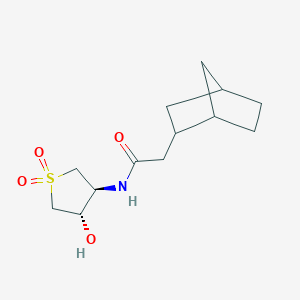 2-(2-bicyclo[2.2.1]heptanyl)-N-[(3S,4S)-4-hydroxy-1,1-dioxothiolan-3-yl]acetamide