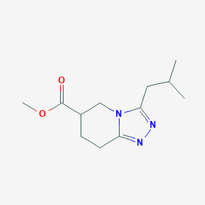 molecular formula C12H19N3O2 B7114606 Methyl 3-(2-methylpropyl)-5,6,7,8-tetrahydro-[1,2,4]triazolo[4,3-a]pyridine-6-carboxylate 