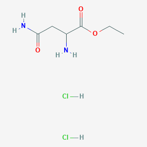 molecular formula C6H14Cl2N2O3 B071160 Ethyl 2,4-diamino-4-oxobutanoate dihydrochloride CAS No. 175414-76-3