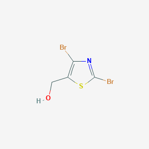 molecular formula C4H3Br2NOS B071169 2,4-二溴噻唑-5-甲醇 CAS No. 170232-68-5