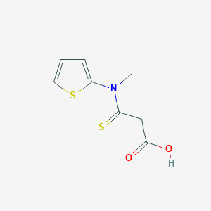 molecular formula C8H9NO2S2 B071171 [N-Methyl-N-(2-thienyl)thiocarbamoyl]acetic acid CAS No. 172896-63-8