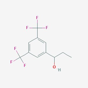 molecular formula C11H10F6O B071174 1-[3,5-Bis(trifluoromethyl)phenyl]propan-1-ol CAS No. 184888-50-4