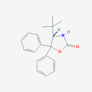 molecular formula C19H21NO2 B071187 (4S)-4-tert-Butyl-5,5-diphenyl-1,3-oxazolidin-2-one CAS No. 191090-36-5