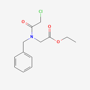 molecular formula C13H16ClNO3 B7119736 ethyl 2-(N-benzyl-2-chloroacetamido)acetate 