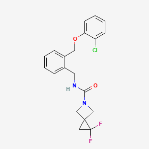 N-[[2-[(2-chlorophenoxy)methyl]phenyl]methyl]-2,2-difluoro-5-azaspiro[2.3]hexane-5-carboxamide