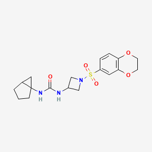 1-(1-Bicyclo[3.1.0]hexanyl)-3-[1-(2,3-dihydro-1,4-benzodioxin-6-ylsulfonyl)azetidin-3-yl]urea