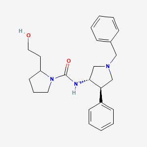 N-[(3S,4R)-1-benzyl-4-phenylpyrrolidin-3-yl]-2-(2-hydroxyethyl)pyrrolidine-1-carboxamide