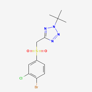 5-[(4-Bromo-3-chlorophenyl)sulfonylmethyl]-2-tert-butyltetrazole