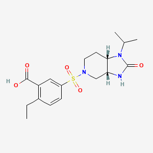 5-[[(3aR,7aS)-2-oxo-1-propan-2-yl-3,3a,4,6,7,7a-hexahydroimidazo[4,5-c]pyridin-5-yl]sulfonyl]-2-ethylbenzoic acid